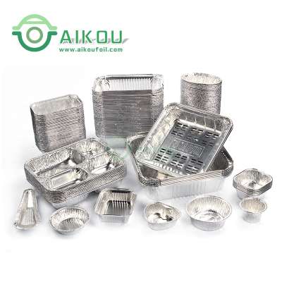 OEM Logo aluminium foil tray malaysia food packing small foil container disposable