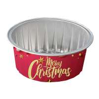 Cake Use Merry Christmas Colored Smoothwall Small Foil Containers Pet Food