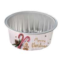 Aluminum Round Cake Pans Disposable Pie Pans with Lids Smoothwall Foil Container for Christmas